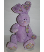 Ganz Pitter Patterns Easter Bunny Rabbit HE9432 Purple Plush Plaid Ears ... - $1,283.17 MXN
