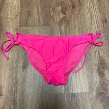 Sunsets Separates Solid Pink String Tie Side Bikini Bottom Womens Size X... - $11.88