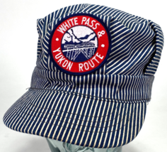 Vtg White Pass And Yukon Route Hat Snapback Railroad Alaska Striped Made... - $9.74