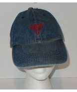 Vintage Y2K Guess Jeans adjustable Snapback Denim Hat Cap Blue OSFM RARE... - $903.19 MXN