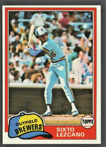Milwaukee Brewers Sixto Lezcano 1981 Topps Baseball Card 25 nr mt   ! - £0.39 GBP