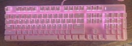Magegee Wired Gaming Keyboard MK-Storm - Pink With Blue Switches Open Box - £30.79 GBP