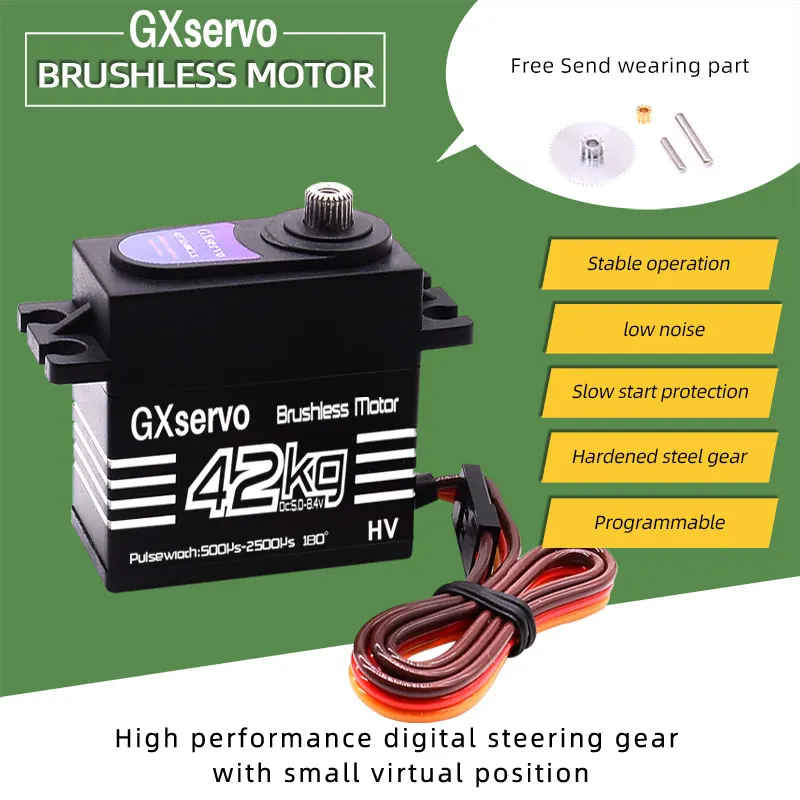 GXservo Rc car Brushless digital servo 42kg Waterproof High torque Remote Trol C - £32.99 GBP
