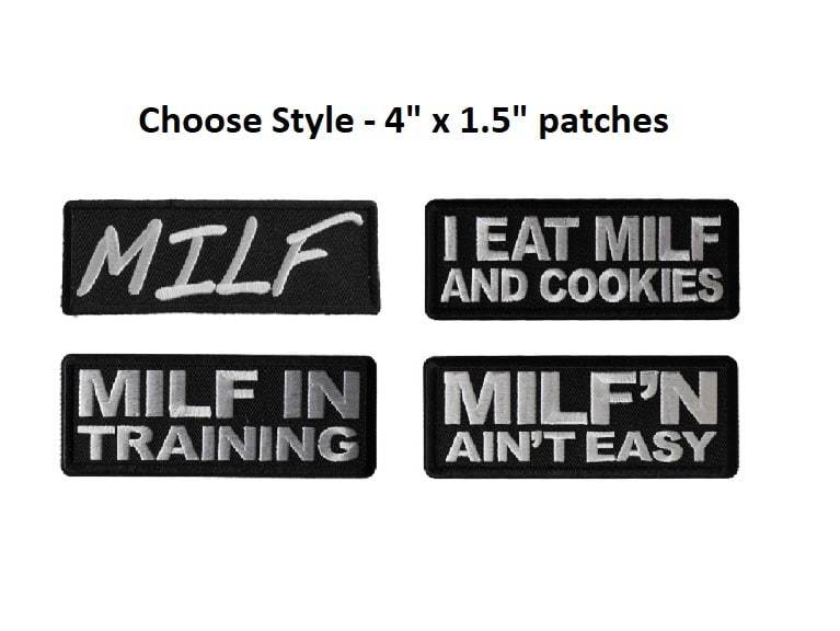 Primary image for Choose Style MILF Themed 4" x 1.5" Funny iron on embroidered patches (K5)