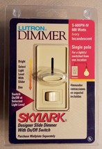 Lutron Dimmer Skylark S-600PH-IV Incadescent Single Pole Designer Slide Durable - £7.91 GBP