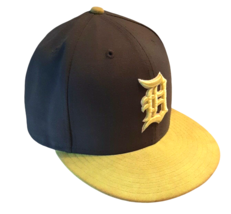 Detroit Tigers Hat Baseball Cap Fitted 7 1/2 New Era Gray Green MLB As Is  - £28.46 GBP