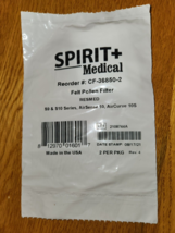Spirit+Medical Ultrafine Cpap Filters 2 Ea Per Pack~ ~CF-36860-2~ New &amp; Sealed - £5.50 GBP