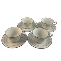 Noritake Ivory Heather Tea Cup and Saucer 7548 Lot of 4 Sets - £23.79 GBP