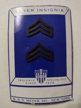 USMC SERGEANT METAL BLACK PRE-1960 ON MEYER CARD LARGE SIZE PAIR  :KY25-20 - $21.78