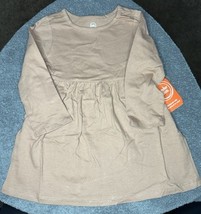 Wonder Nation Toddler Girls Solid Brown Long Sleeve Dress Size 2T - $12.86