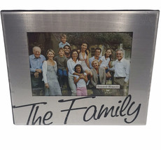 Ganz 4x6&quot; The Family Photo Frame Silver Aluminum Tabletop - £15.22 GBP