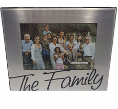 Ganz 4x6&quot; The Family Photo Frame Silver Aluminum Tabletop - £15.28 GBP