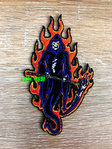 GRIM REAPER PATCH vintage embroidered iron on chopper motorcycle biker r... - £4.78 GBP