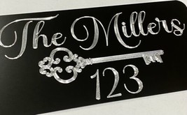 Engraved Personalized Custom House Home Number Street Address Metal 16x8 Sign - £26.37 GBP