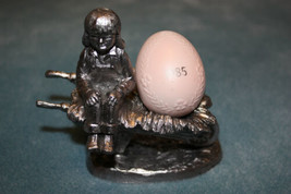 Michael Anthony M.A. Ricker - Pewter Figurine - Pat 1985 Porcelain Egg - Signed - £11.80 GBP