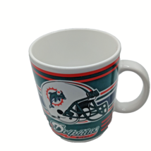 Vintage Miami Dolphins Coffee Mug Cup Team NFL Papel Giftware Helmet &amp; D... - $12.75