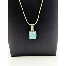 Larimar Cabochon 925 Sterling Silver Pendant Necklace - $45.54