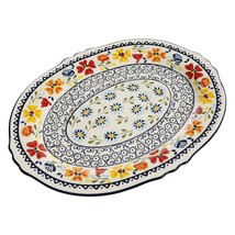 Gibson Elite Luxembourg 14 Inch Oval Stoneware Serving Platter - £51.84 GBP