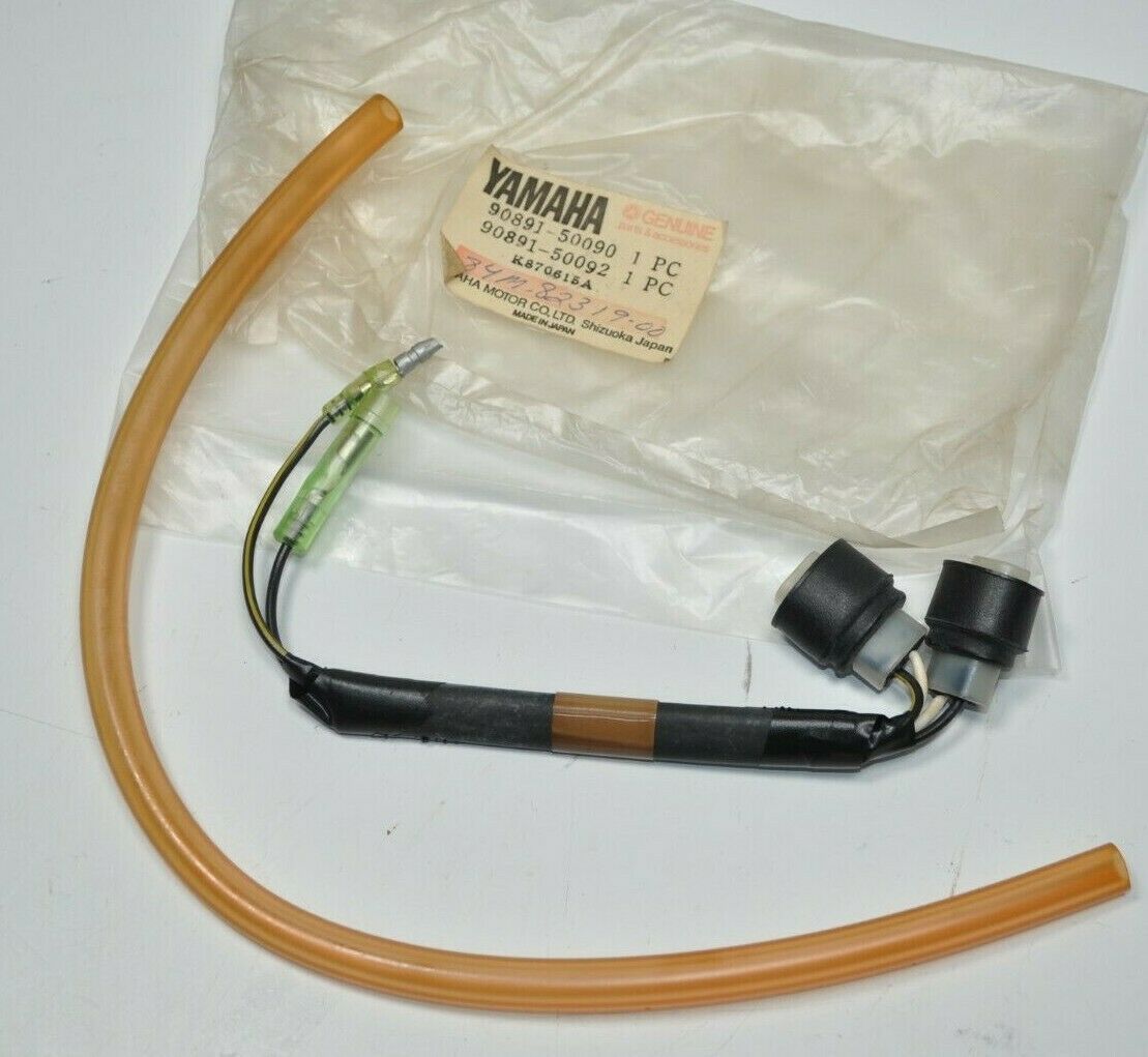 New OEM Yamaha 90891-50090-00 Wire Lead Connector w/ 90891-50092 Tube NOS - $29.69