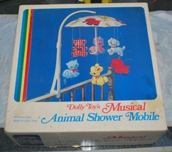 Vintage Dolly Toy Animal Shower Crib Mobile w/ Original Box FREE SHIP - £29.24 GBP
