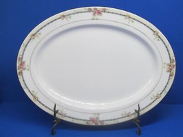 Noritake &quot;M&quot; Chanrose 14&quot; X 10 1/2&quot; Oval Serving Platter VGC Produced 19... - £26.50 GBP