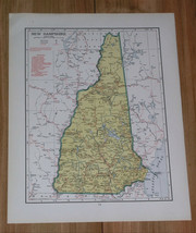 1943 Vintage Wwii Map Of New Hampshire / Nevada - £15.06 GBP