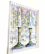 Shem Tov &quot;Shabbat Candles&quot; 3D Wall Sculpture Hand Signed Custom Framed C... - $599.00