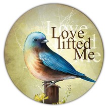 Love Lifted Me : Gift Coaster Blue Bird Lover Quote Inspirational Birdism - £4.01 GBP