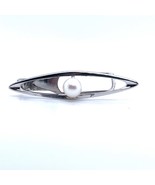 Mikimoto Estate Akoya Pearl Men Tie Clip Silver 7 mm M330 - $2,755.77 MXN