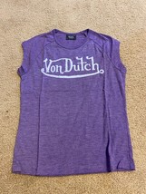 Von Dutch NEW Womens Large Purple Short Sleeve Raglan Tee T Shirt Top - £9.74 GBP