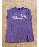 Von Dutch NEW Womens Large Purple Short Sleeve Raglan Tee T Shirt Top - £9.55 GBP