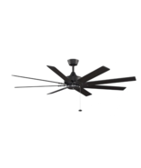 New Black - Levon AC - 8 Blade Ceiling Fan-14.5 Inches Tall and 63 Inche... - $499.95