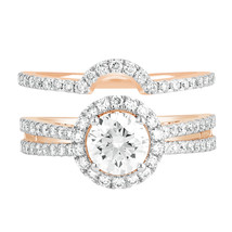 1.75 Carat Round Lab Grown Diamond Engagement Ring 14K Rose Gold Women VVS-VS-FG - £991.67 GBP