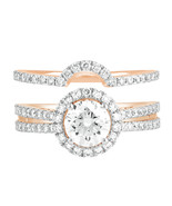 1.75 Carat Round Lab Grown Diamond Engagement Ring 14K Rose Gold Women V... - £980.12 GBP