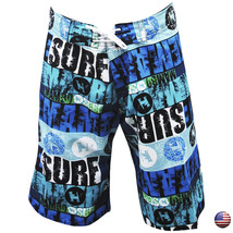 Nwt Striped Letter Summer Surf Sport Men&#39;s Swimwear Trunks Slim Fit Board Short - £6.00 GBP
