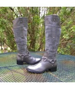 Vintage Etienne Aigner Suede/Leather HORSEBIT Boots-16&quot; kneehi Western w... - €82,50 EUR