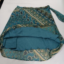 Dressbarn RN#94174 Women's Green Floral Elastic Waist Pull On Skirt Size Skirt image 13