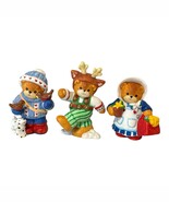 Lucy &amp; Me BearsReindeer Garden  by Lucy Rigg for Enesco Figures Lot of 3... - €12,79 EUR