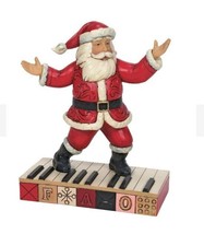 Jim Shore Tapping Out A Christmas Jingle Fao Schwarz Santa On Keyboard 2022 New - £45.28 GBP