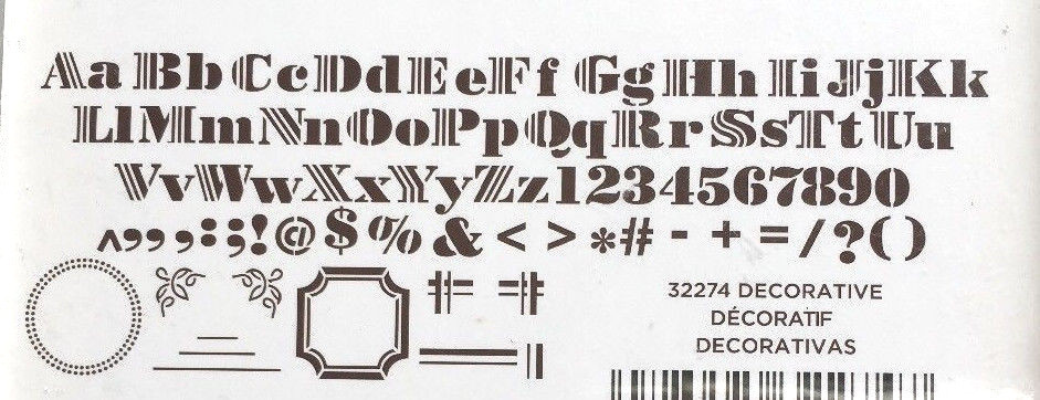 Martha Stewart 48 Stencils Alphabet Punctuation Numbers Decor Set 32274 Item image 4