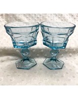 Vintage Fostoria Light Blue Footed Drinkware/Dessert Glasses (2)-VG/EX (... - $451.42 MXN