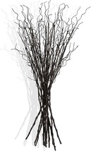 Floerve 12 Pcs. Artificial Curly Willow Branches Plants Decorative Brown Twig - £28.41 GBP