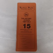 Southern Pacific Employee Timetable No 15 1984 San Antonio Division - $9.95