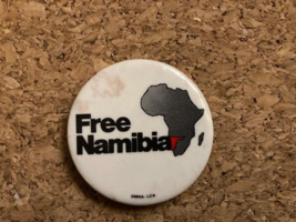 Vintage Free Namibia Political Action Pinback Pin 1.75&quot; - £7.49 GBP