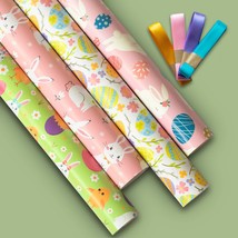 Easter Wrapping Paper for Kids Gift Wrapping Papers 20 x 28inch Cute Wrapping Pa - £19.88 GBP