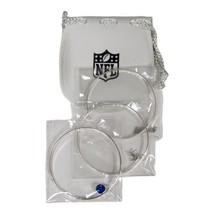 Detroit Lions Bangle Bracelet Trio Silver Plated Charms NFL Football Jew... - $15.79