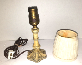 Table Lamp Boudoir Dresser Cast Metal Antique 1906-1916 Fat Boy Socket, ... - $49.99