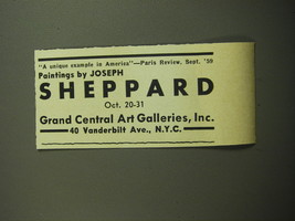 1959 Grand Central Art Galleries Ad - Paintings by Joseph Sheppard - $18.49