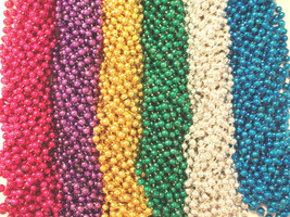 240 6 Color Mardi Gras Gra Beads Necklaces Party Favors Huge Lot 20 Dozen 33&quot; - £41.92 GBP