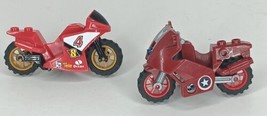 Lot Of 2 LEGO Mini Motorcycles Motor Bikes Racing Free Shipping - £10.27 GBP